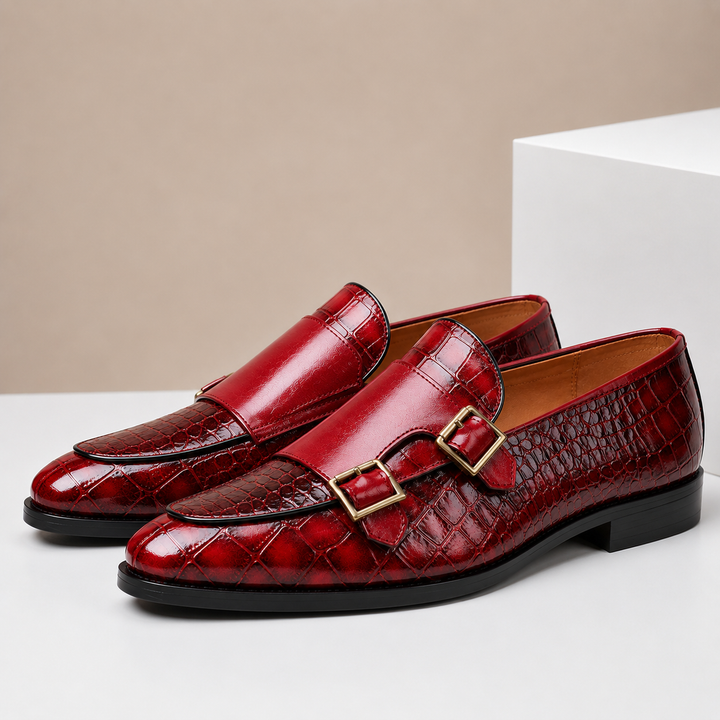 Théo | Mocassins Effet Croco Double Boucle