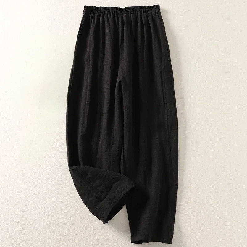 Noémie | Pantalon fluide en coton et lin