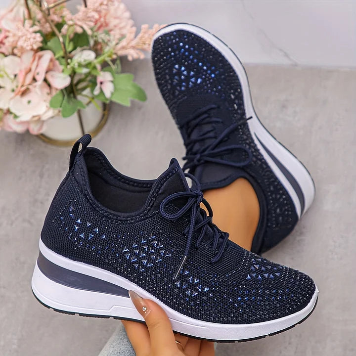 Karine | Baskets confort avec détails strass