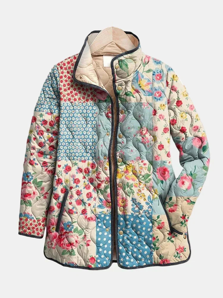 Michèle | Veste Matelassée Fleurs des Champs