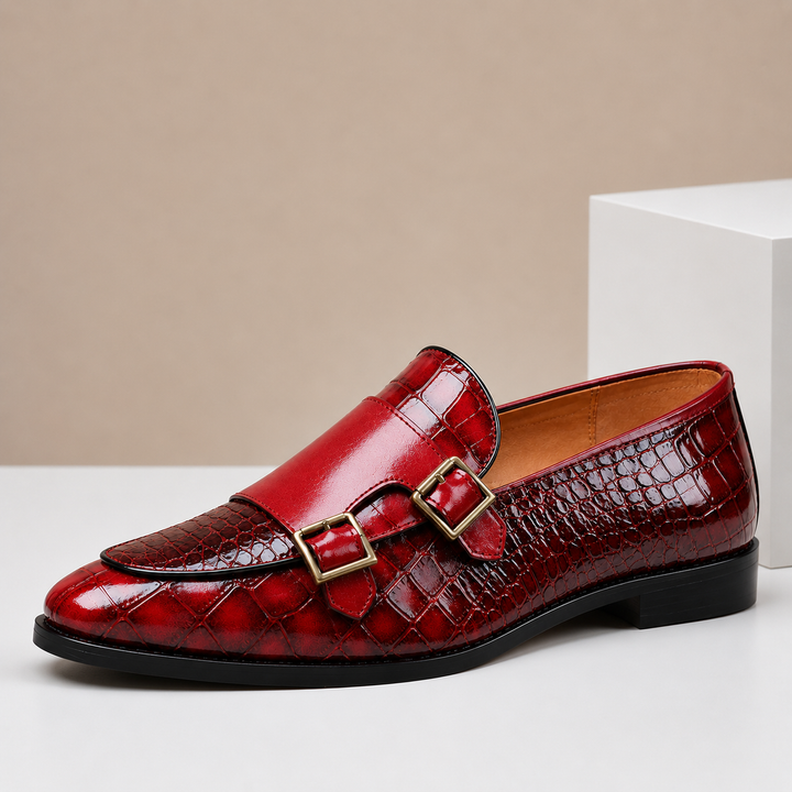 Théo | Mocassins Effet Croco Double Boucle