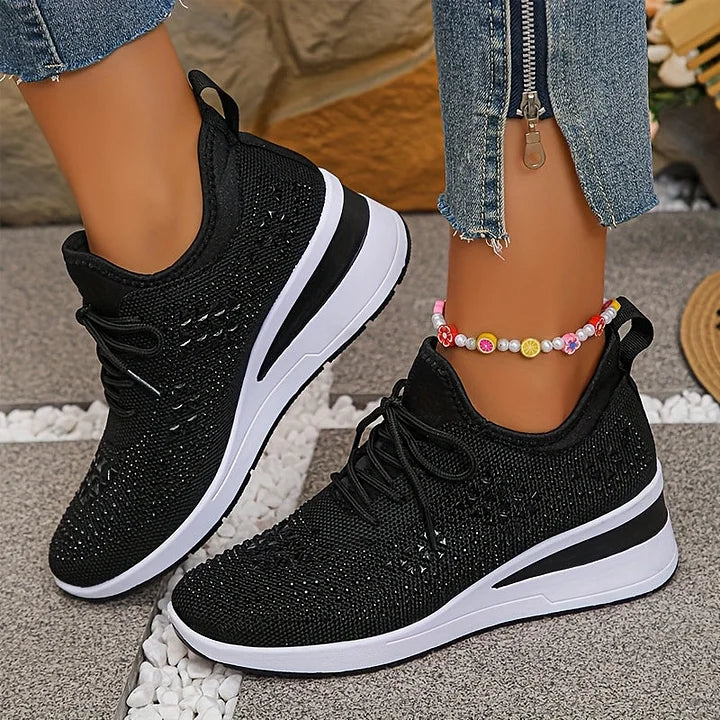 Karine | Baskets confort avec détails strass