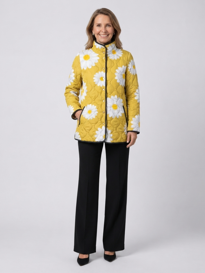 Michèle | Veste Matelassée Fleurs des Champs