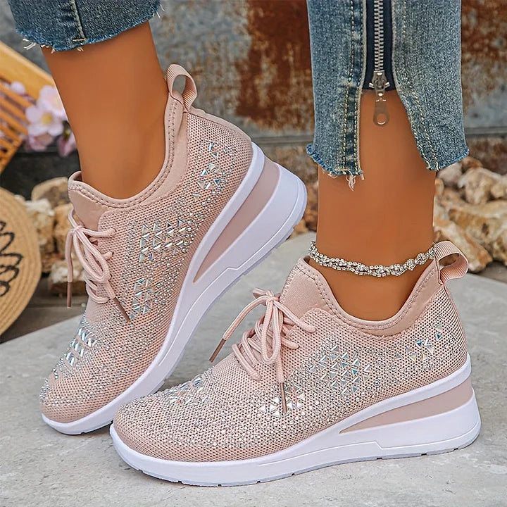 Karine | Baskets confort avec détails strass