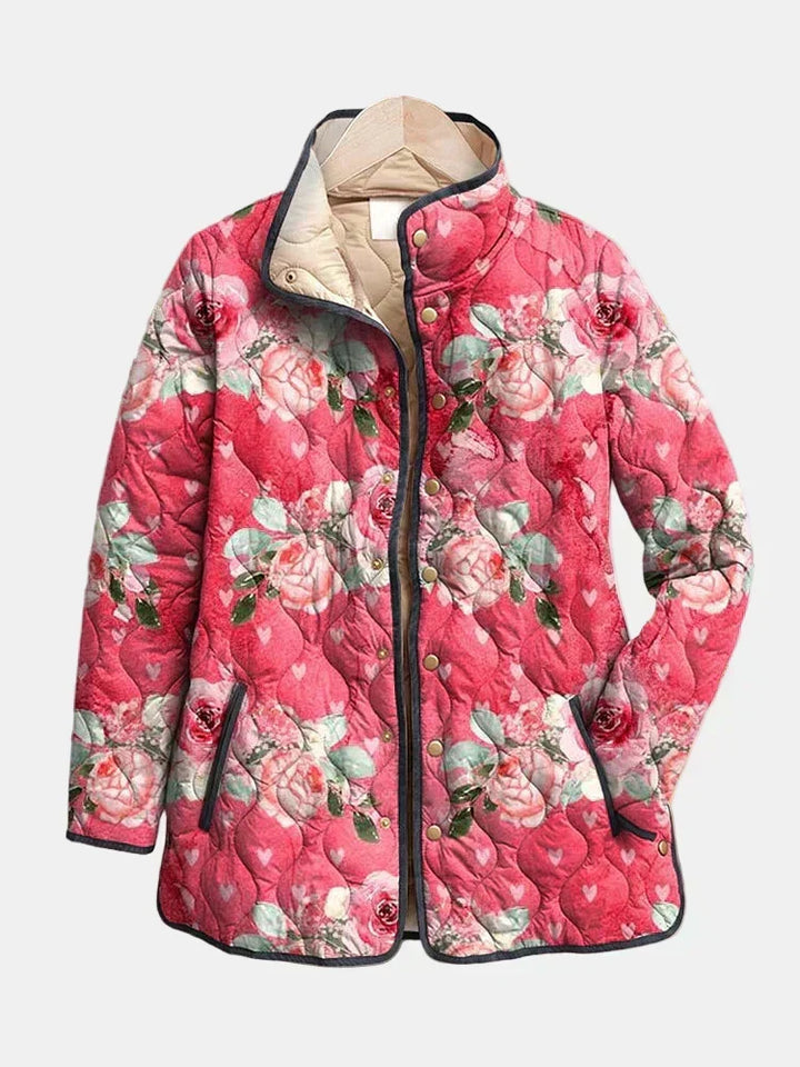 Michèle | Veste Matelassée Fleurs des Champs