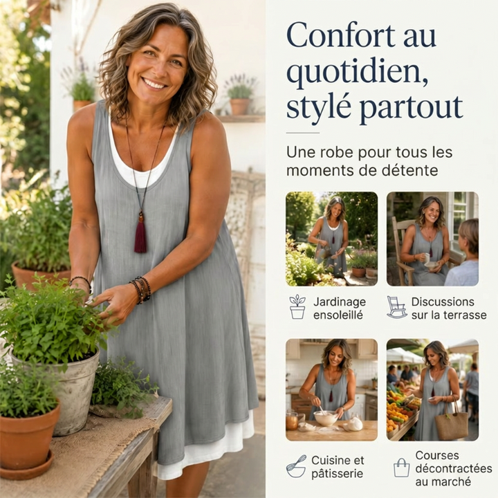 Anita | Robe débardeur deux pièces décontractée