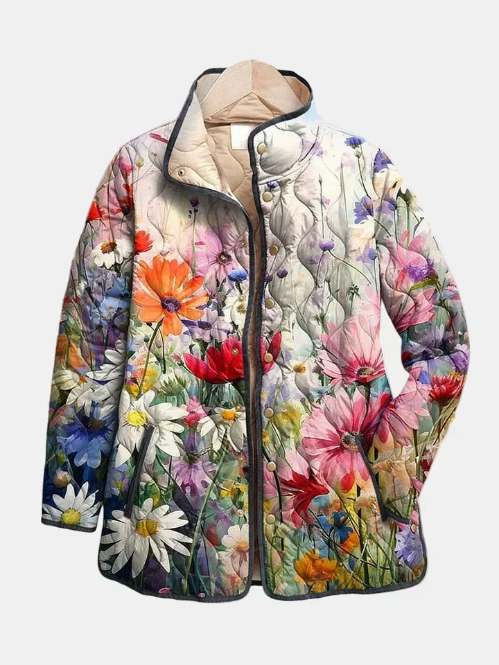 Michèle | Veste Matelassée Fleurs des Champs