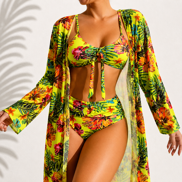 Jade | Bikini 3 Pièces Élégant Tropical