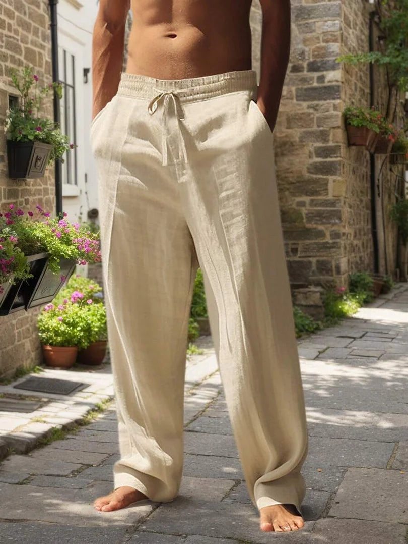 CLÉMENT | PANTALON LÉGER EN LIN AVEC CORDON