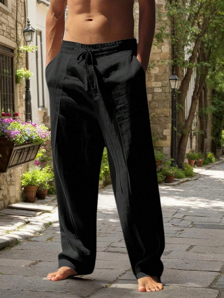 CLÉMENT | PANTALON LÉGER EN LIN AVEC CORDON