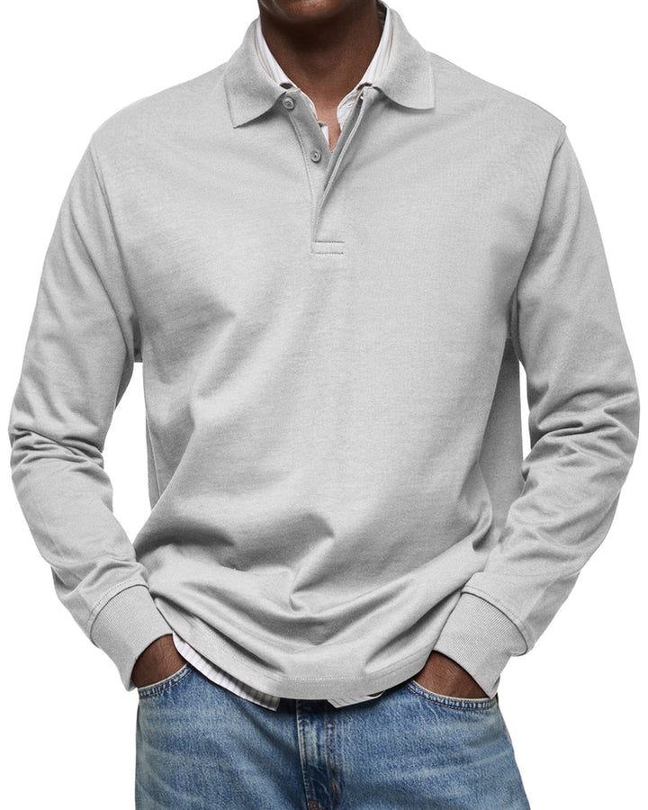PIERRE| POLO DE LUXE À MANCHES LONGUES
