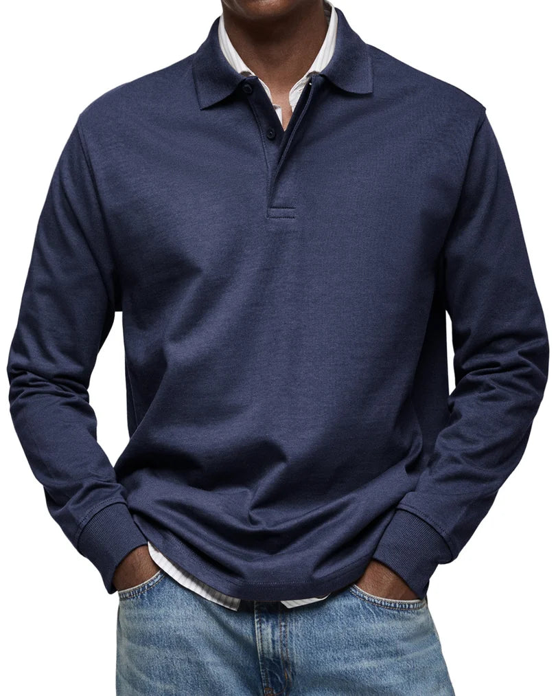 PIERRE| POLO DE LUXE À MANCHES LONGUES