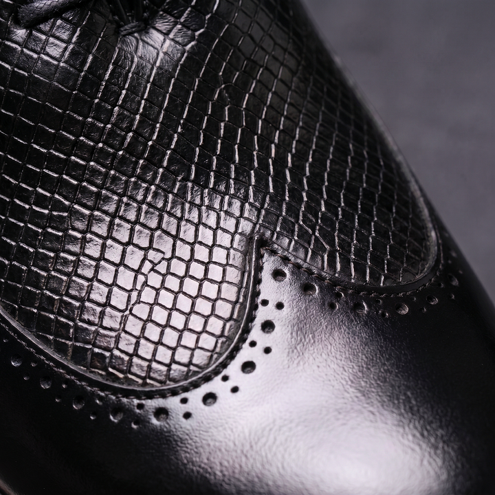 Cédric | Baskets Brogue Effet Croco