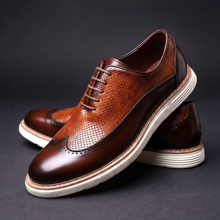 Cédric | Baskets Brogue Effet Croco