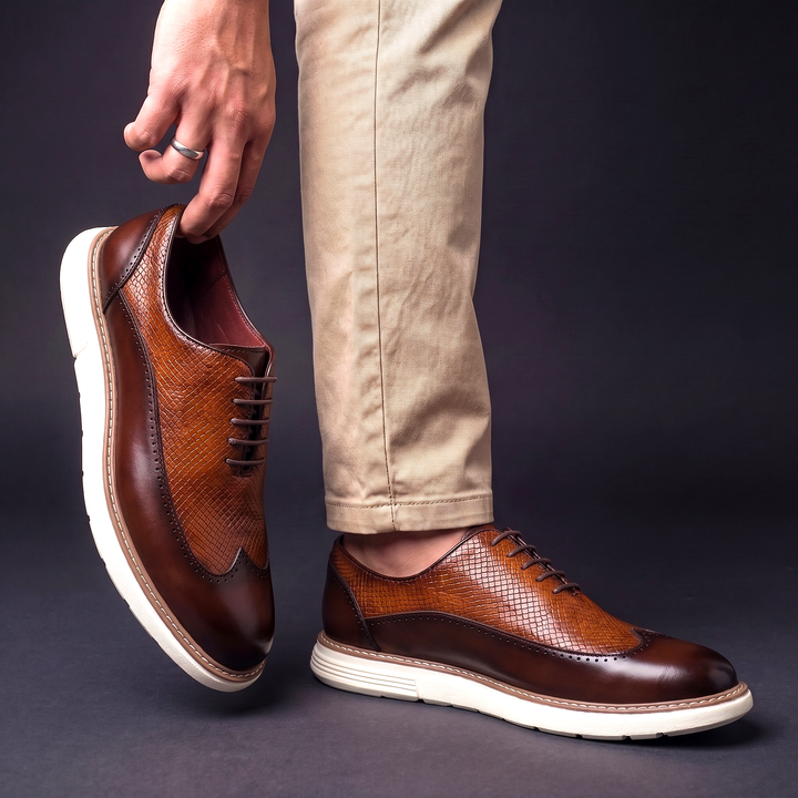 Cédric | Baskets Brogue Effet Croco