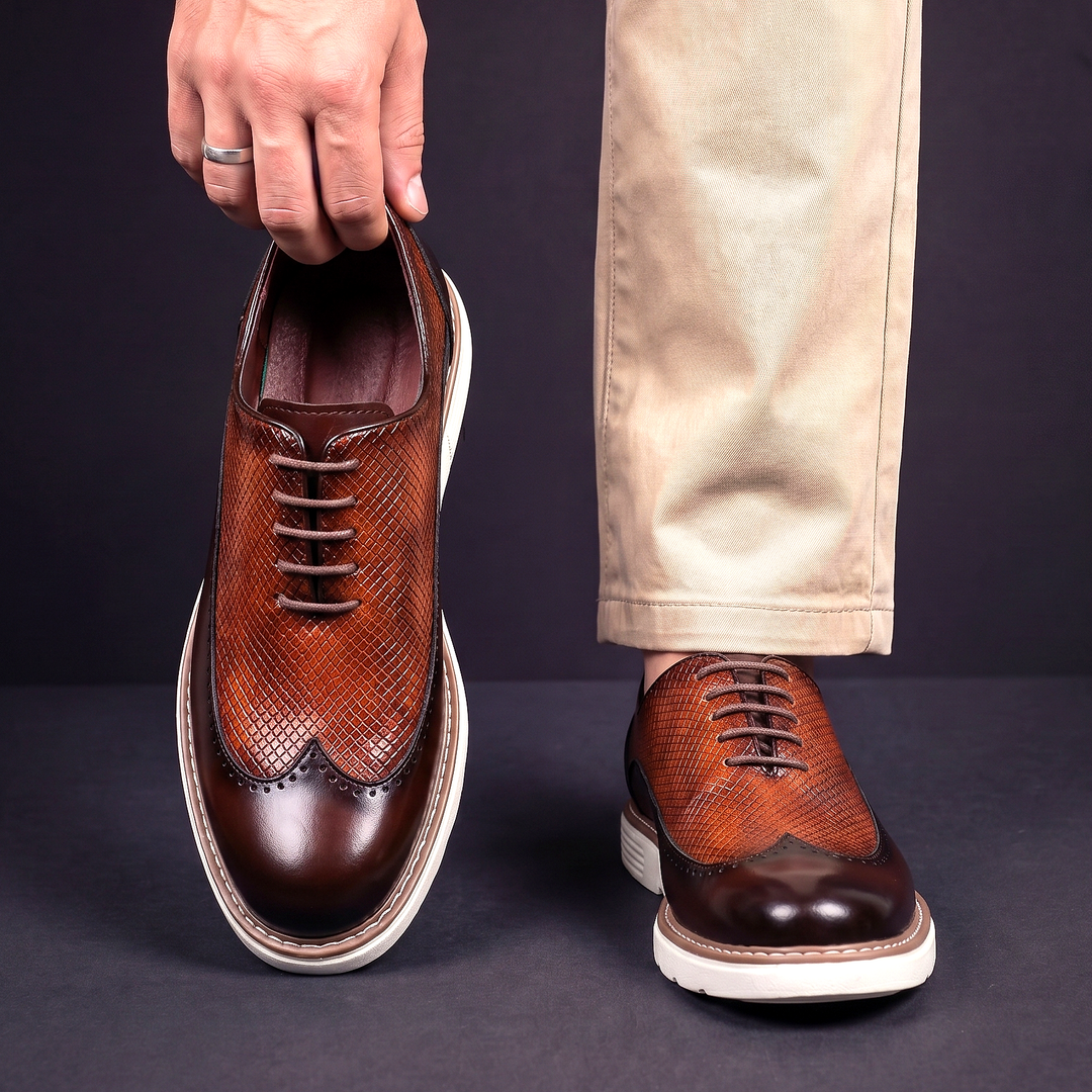 Cédric | Baskets Brogue Effet Croco