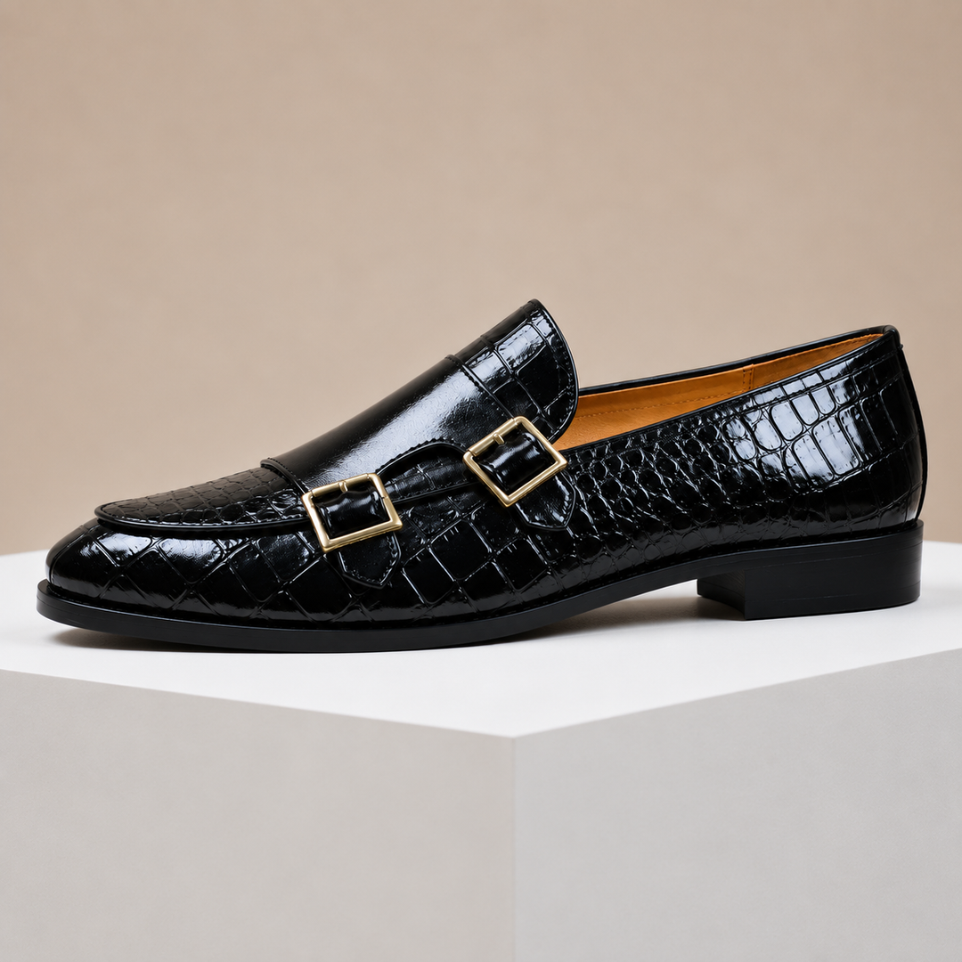 Théo | Mocassins Effet Croco Double Boucle