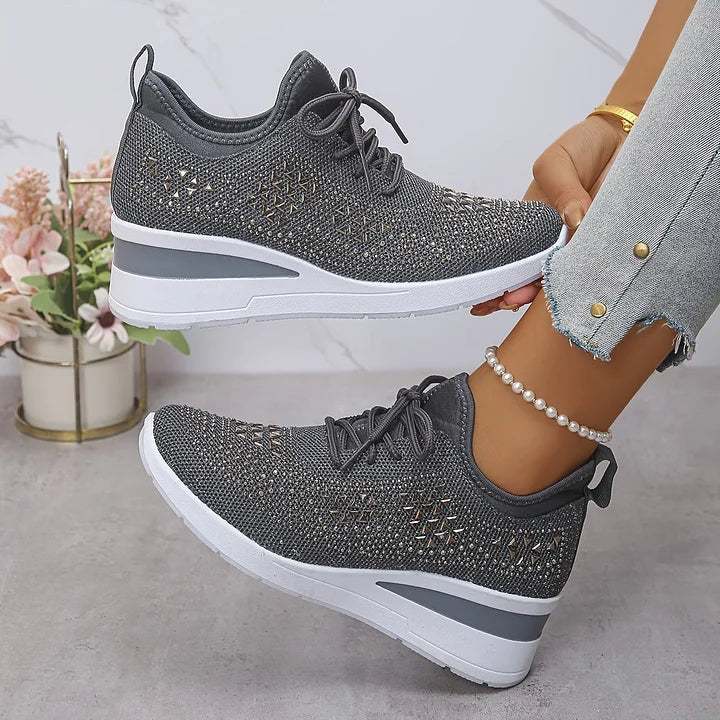 Karine | Baskets confort avec détails strass