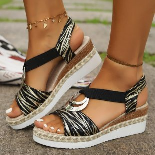 Vivienne | Sandales Confortables Ergonomique à Talon Compensé