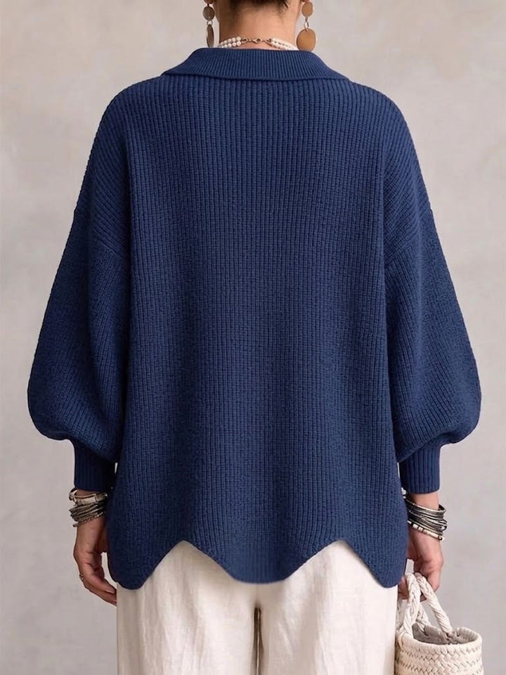 Coralie | Cardigan oversize à gros boutons dorés