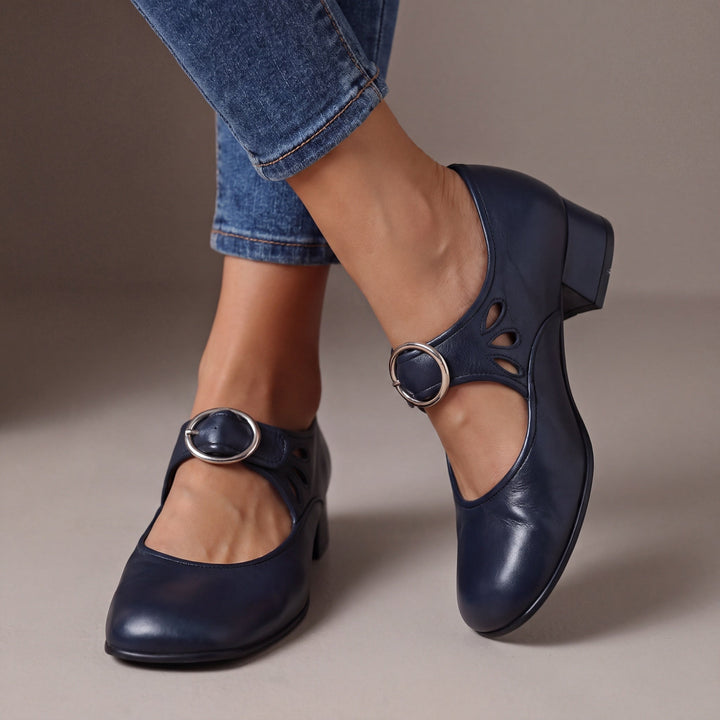 Colette™ | Babies en cuir à talon